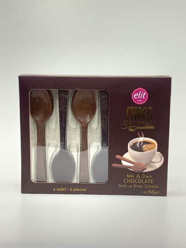 elit Choco Spoons Milk And Dark Chocolate 54g