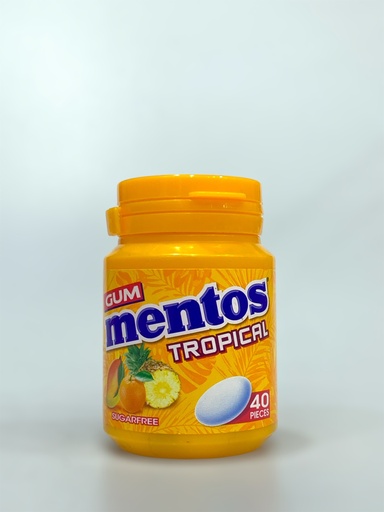 Mentos Gum ترۆپیکاڵ شەکر بێ ٤٠ پارچە