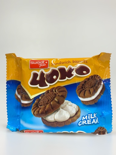 Sweet + Plus Sandwich Biscuits 4oko Milk Cream 76g